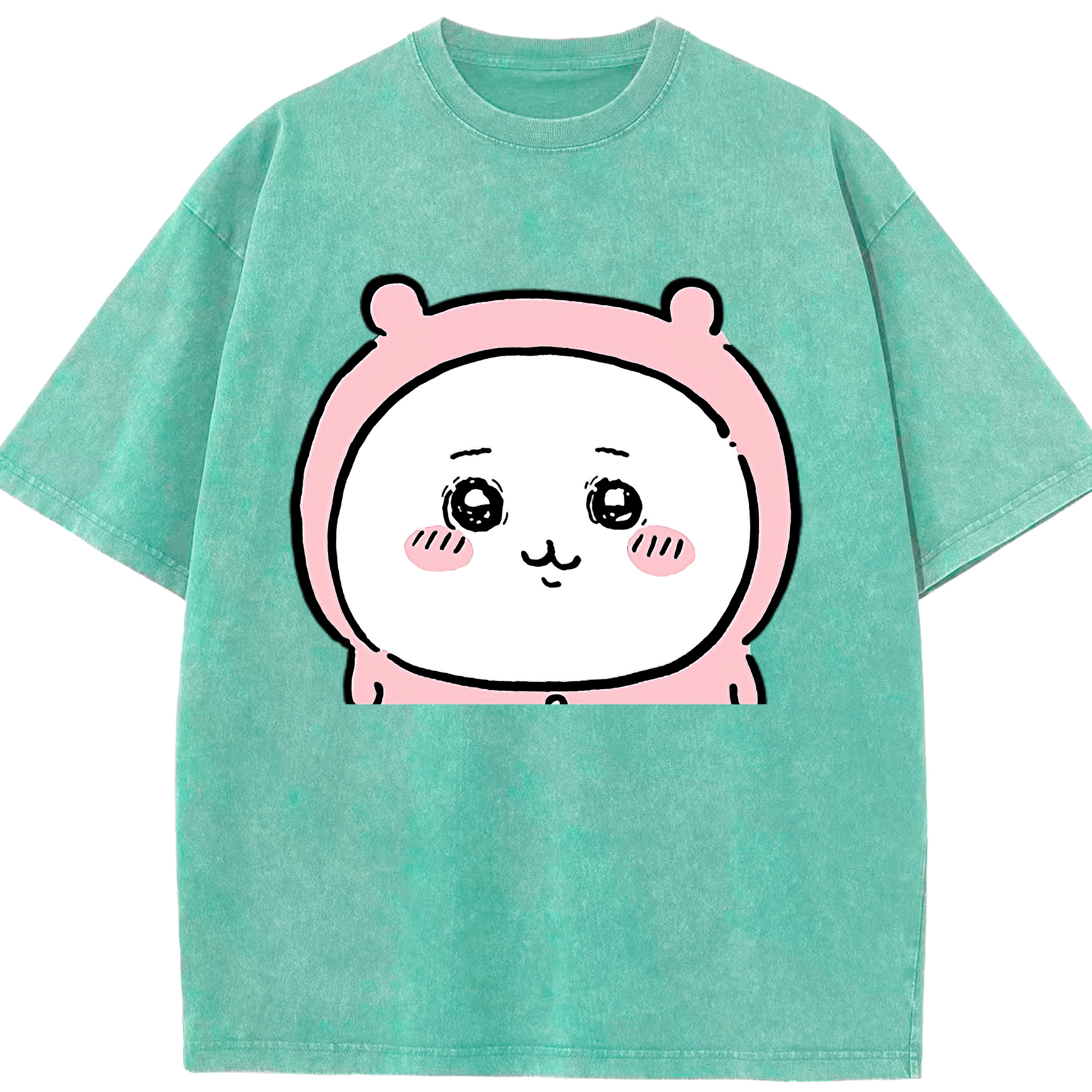 （画像用） ちいかわ ちいかわ Chii-kawa chiikawa 綿100% ヴィンテージ風 半袖Tシャツ（フロントプリント）